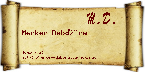 Merker Debóra névjegykártya